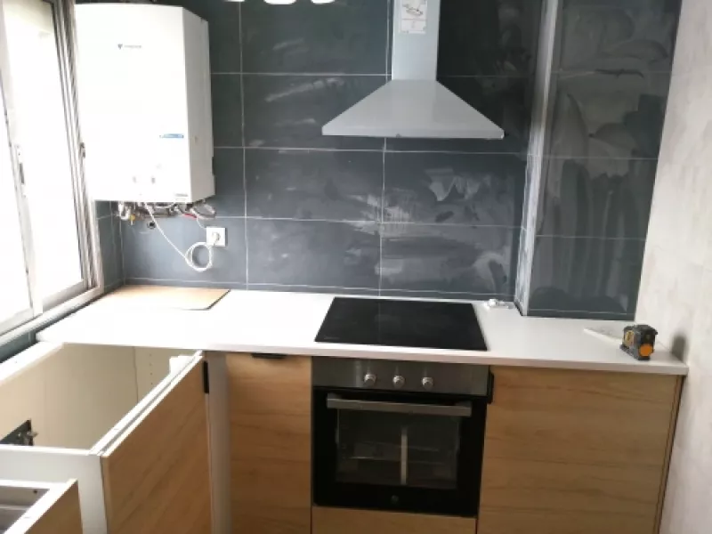 Cocina reformada en una vivienda de Valladolid